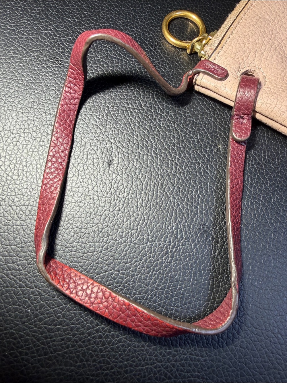 GORGEOUS! TORY BURCH PERRY BOMBE PINK WRISTLET -PEBBLED LEATHER - Picture 7 of 10